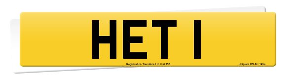Registration number HET 1